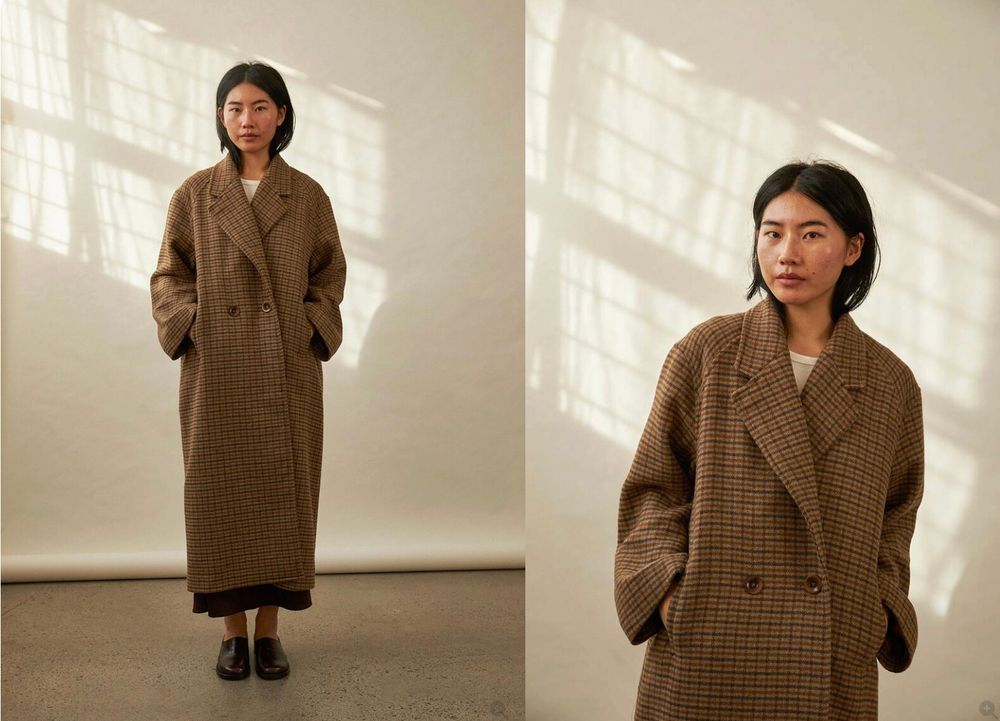 Penny Sage Tezeta Coat (check)