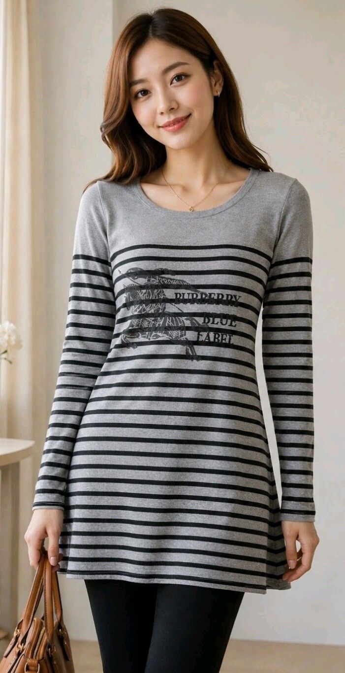 Burberry Blue Label Women Cotton Top Dress -  Size 38 - Japan Made - Pre-owned
