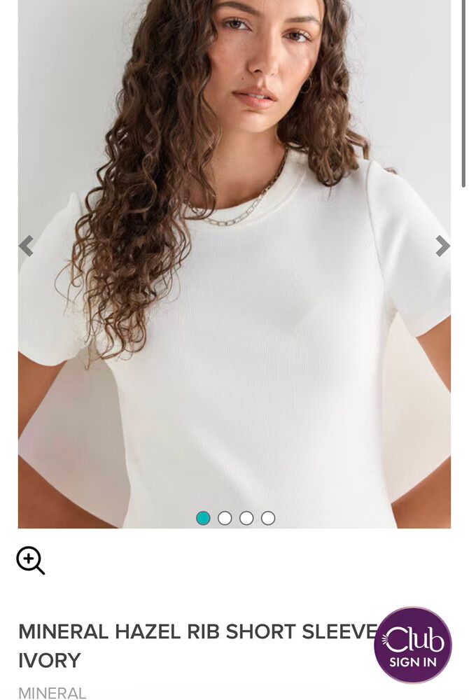 Hazel Rib Ivory Short Sleeve Top