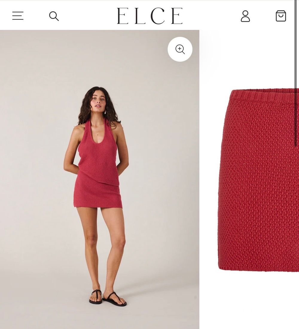 Red Knit Skirt