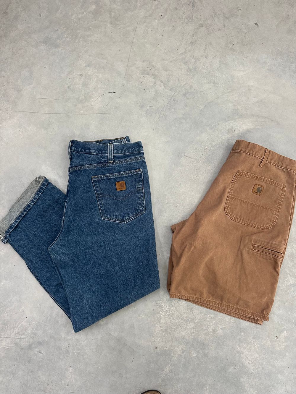 Carhartt Blue Denim Jeans 38 X 32 & Shorts Bundle