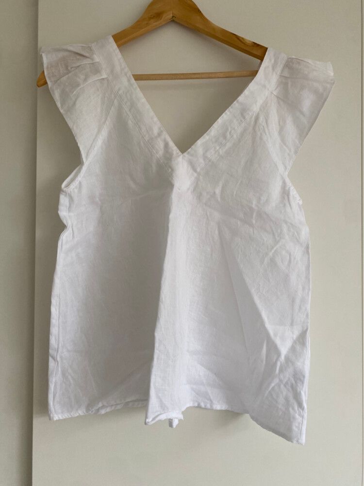 White Linen Top