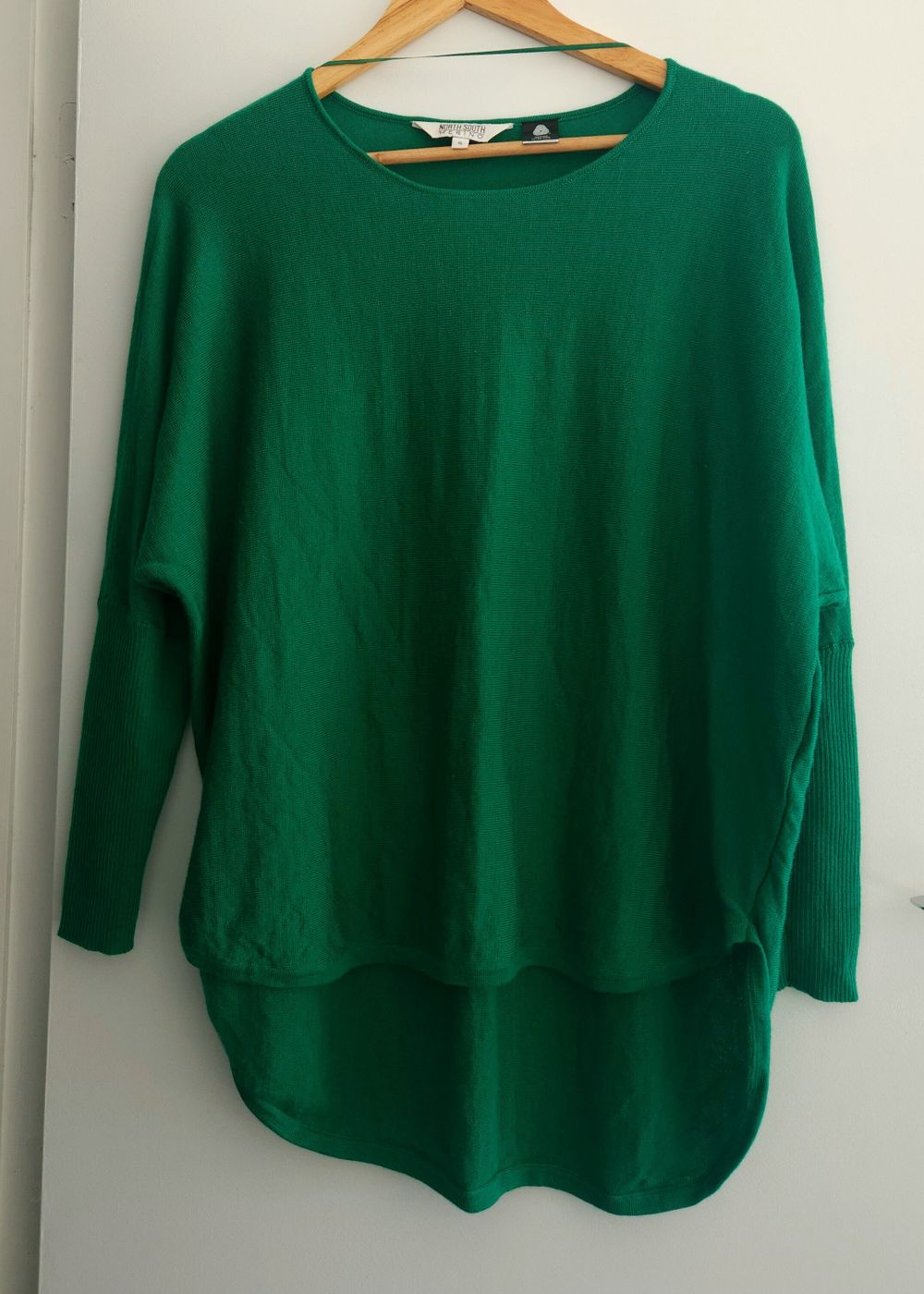 North South Merino Green Jumper