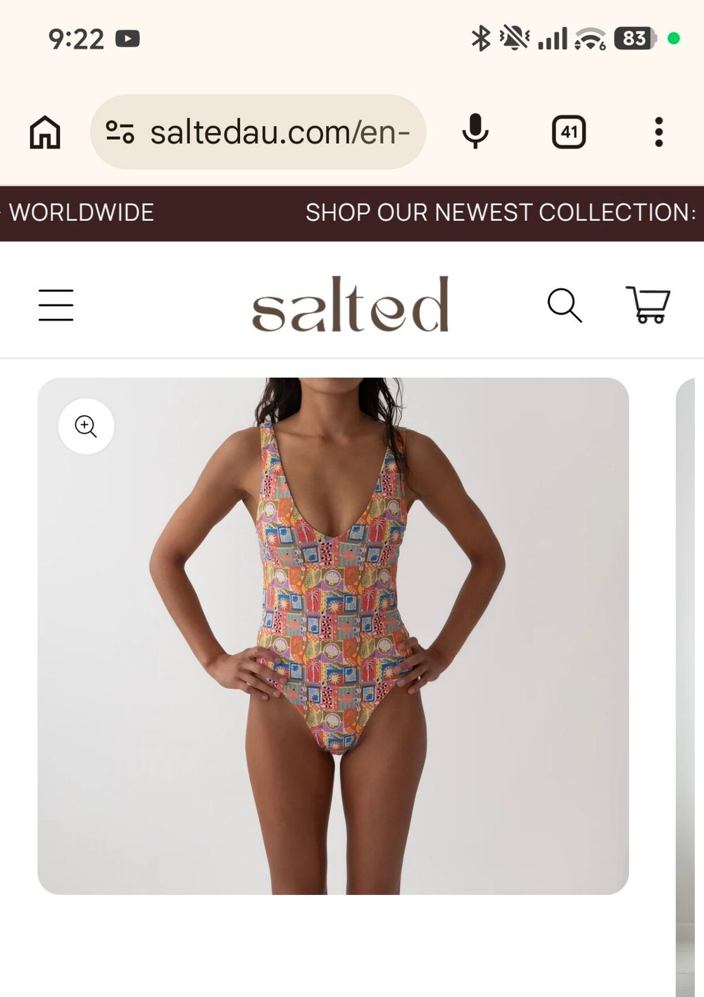 Salted Printed One Piece Swimsuit