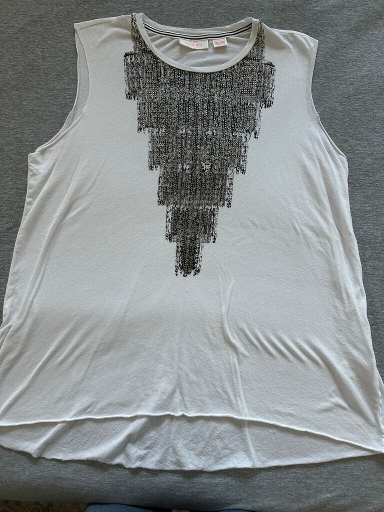 Sass & Bide White Sleeveless Top