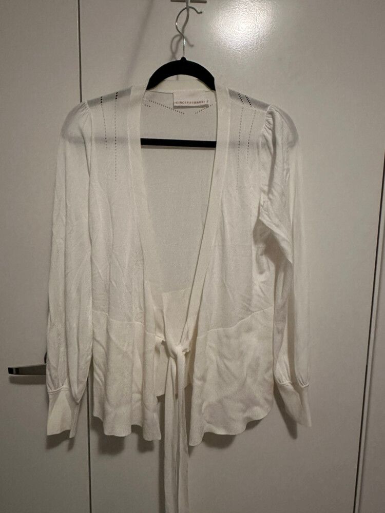 Ginger & Smart White Wrap Cardigan