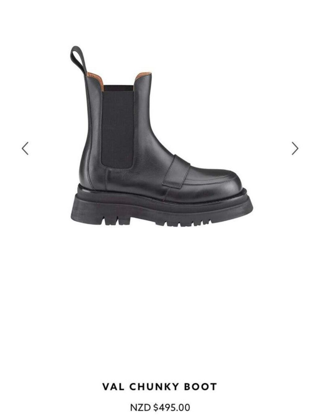 Val Chunky Boot Black Leather Chelsea Boots