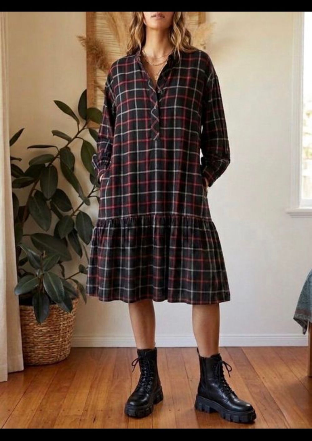 Moochi plaid dress