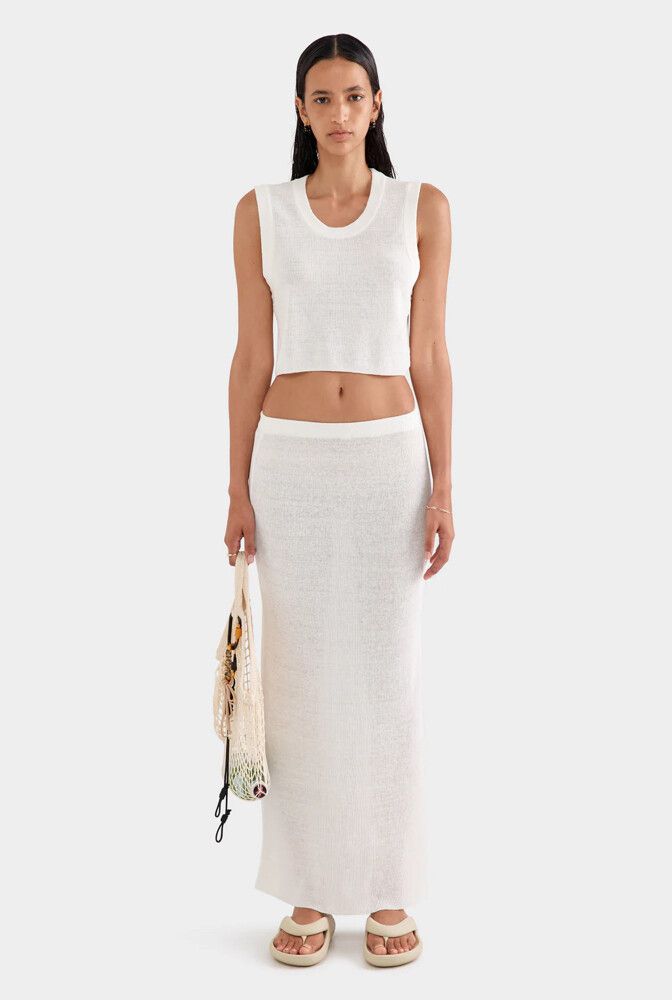 Venroy Rib Knitted Skirt