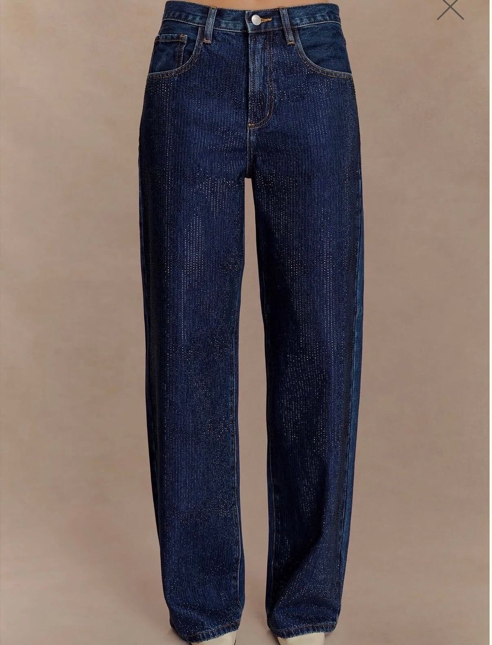 Meshki - Dark Blue Rhinestone Jeans
