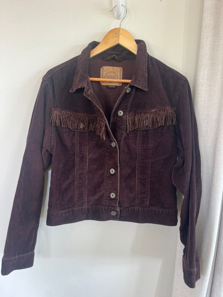 Just Jeans corduroy fringe brown jacket