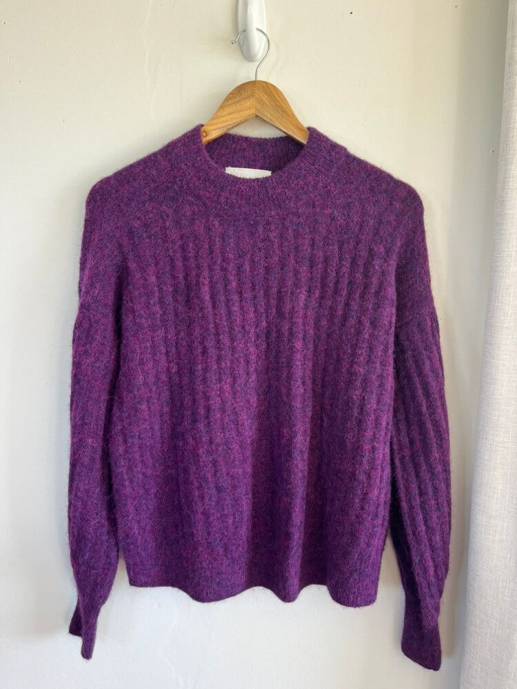 Mineral Purple  Alpaca Wool Blend Knit Jumper