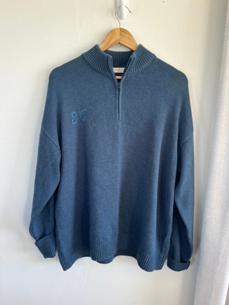 Sunday Club Teal Knit Jumper