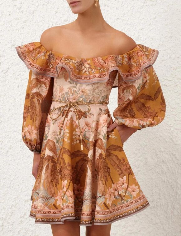 zimmermann wylie off shoulder midi dress Zimmermann Wylie Off-Shoulder Midi Dress