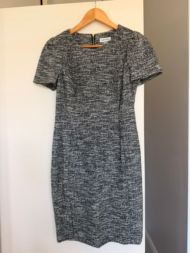 Calvin Klein Grey & White Dress