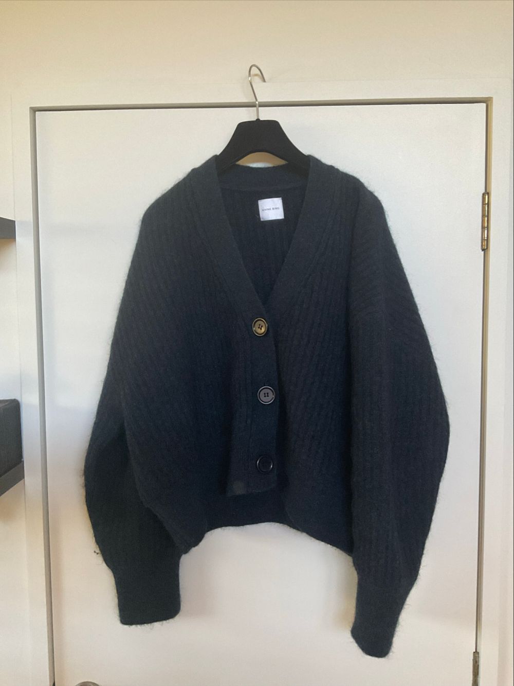Anine Bing blue Ribbed Cardigan