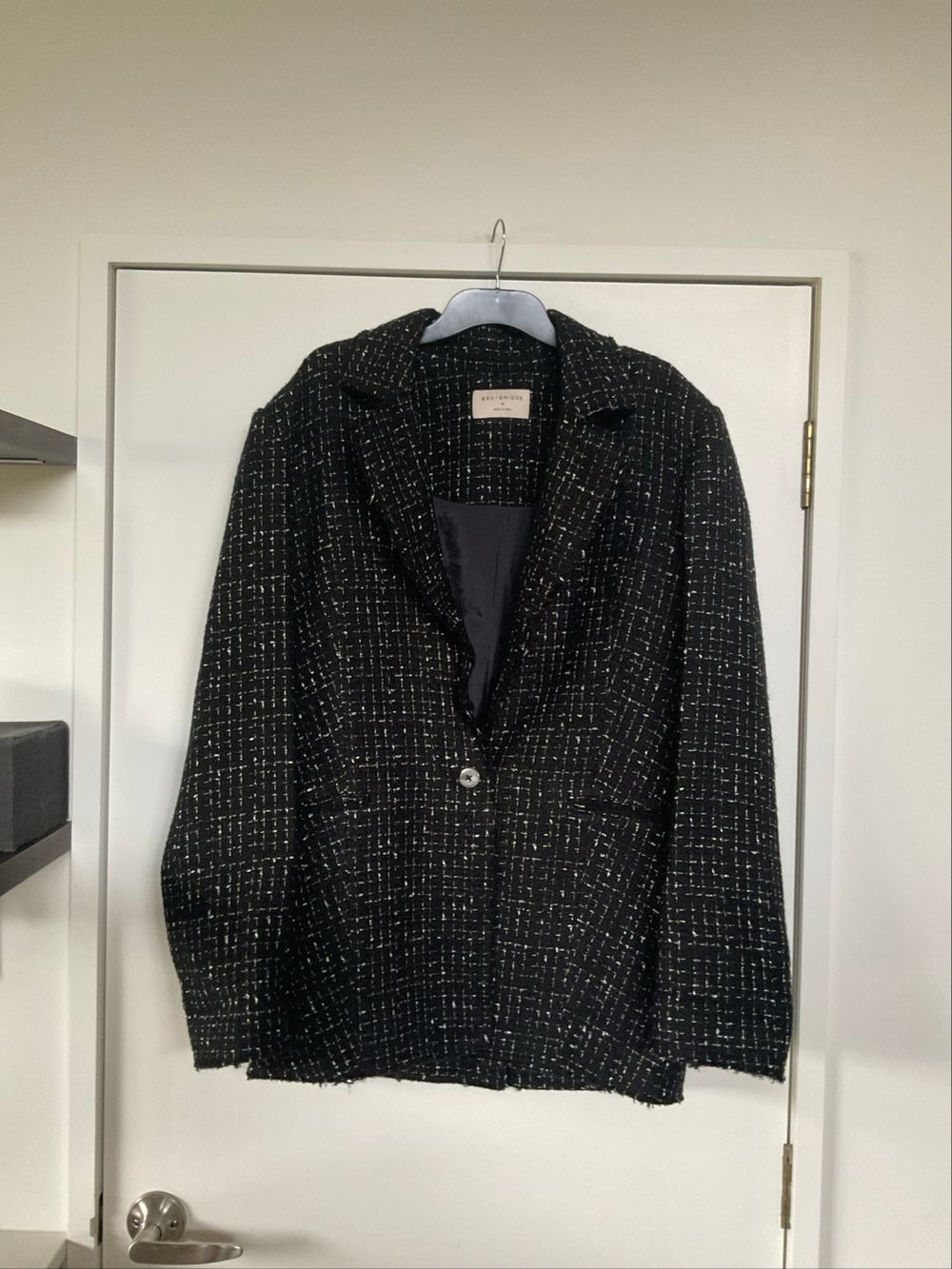 Bec+Bridge Black / silver thread Tweed Blazer