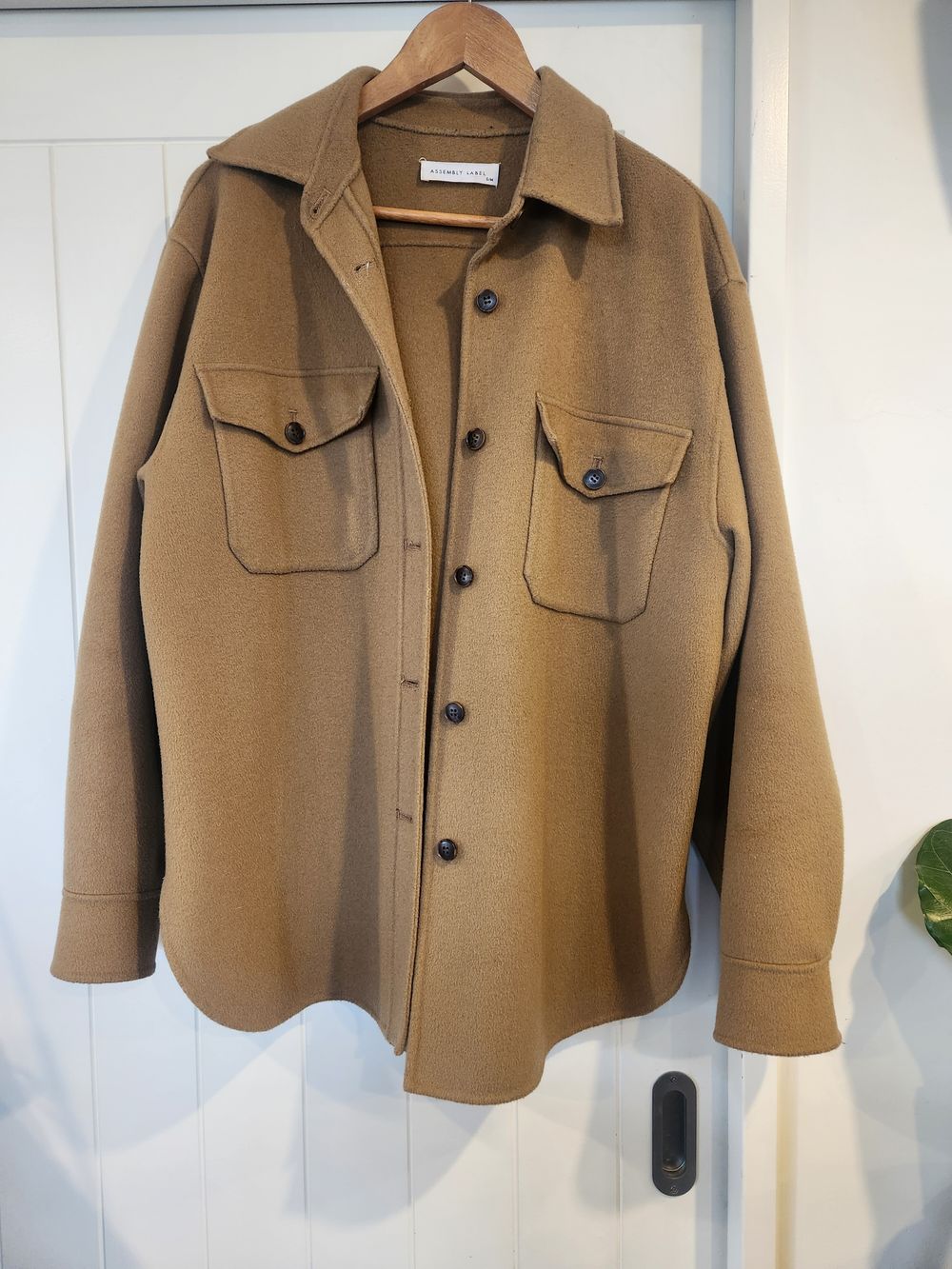 Assembly Label Brown Jacket/shacket