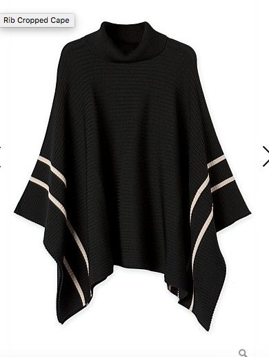 Rib cropped cape CR