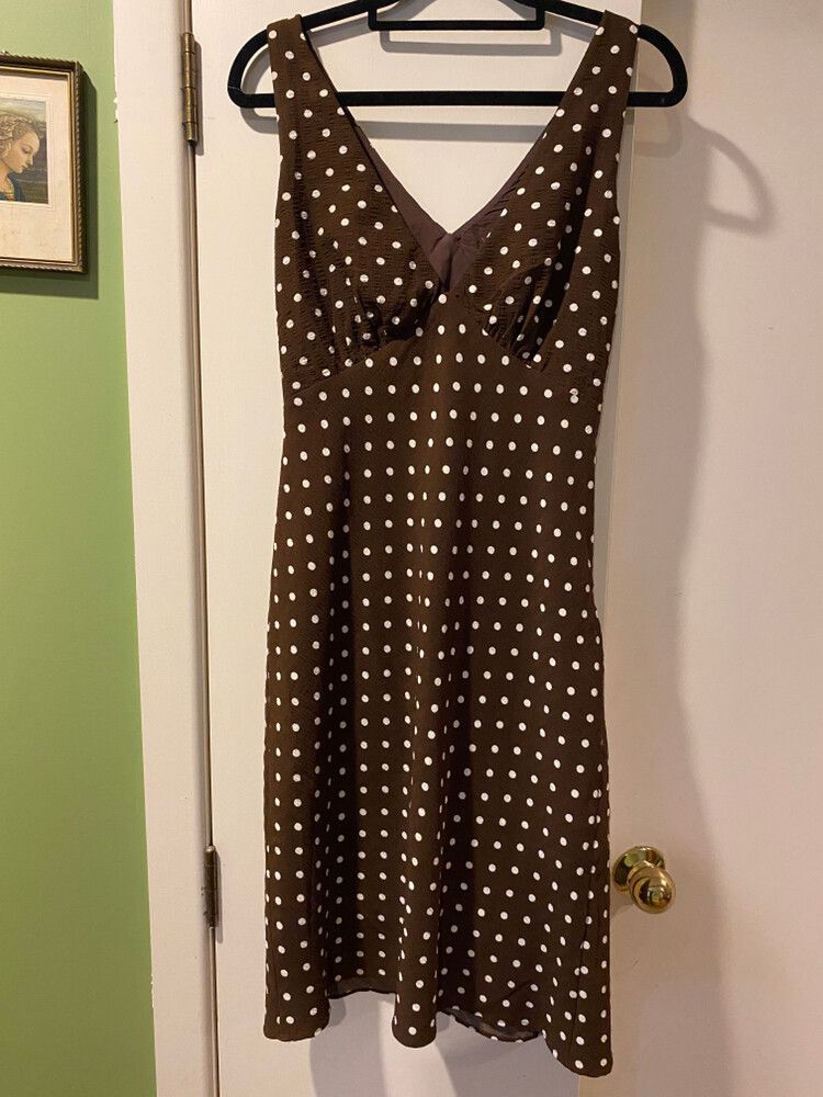 Princess Polly Brown Polka Dot Dress