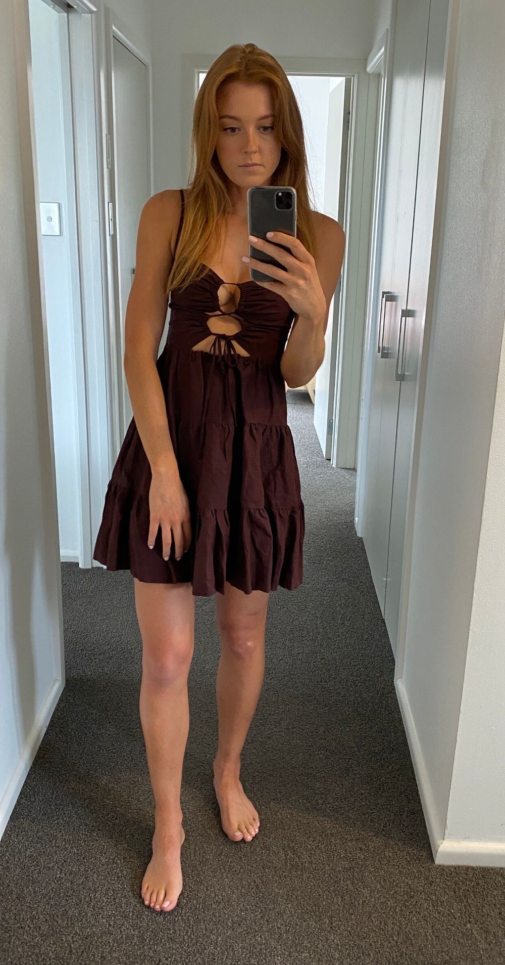 Linen mini dress