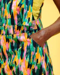 Lucy & Yak Multicoloured Abstract Print Dungarees
