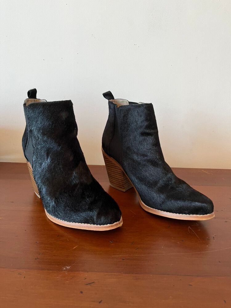 Sol Sana Black Pony Hair Boots