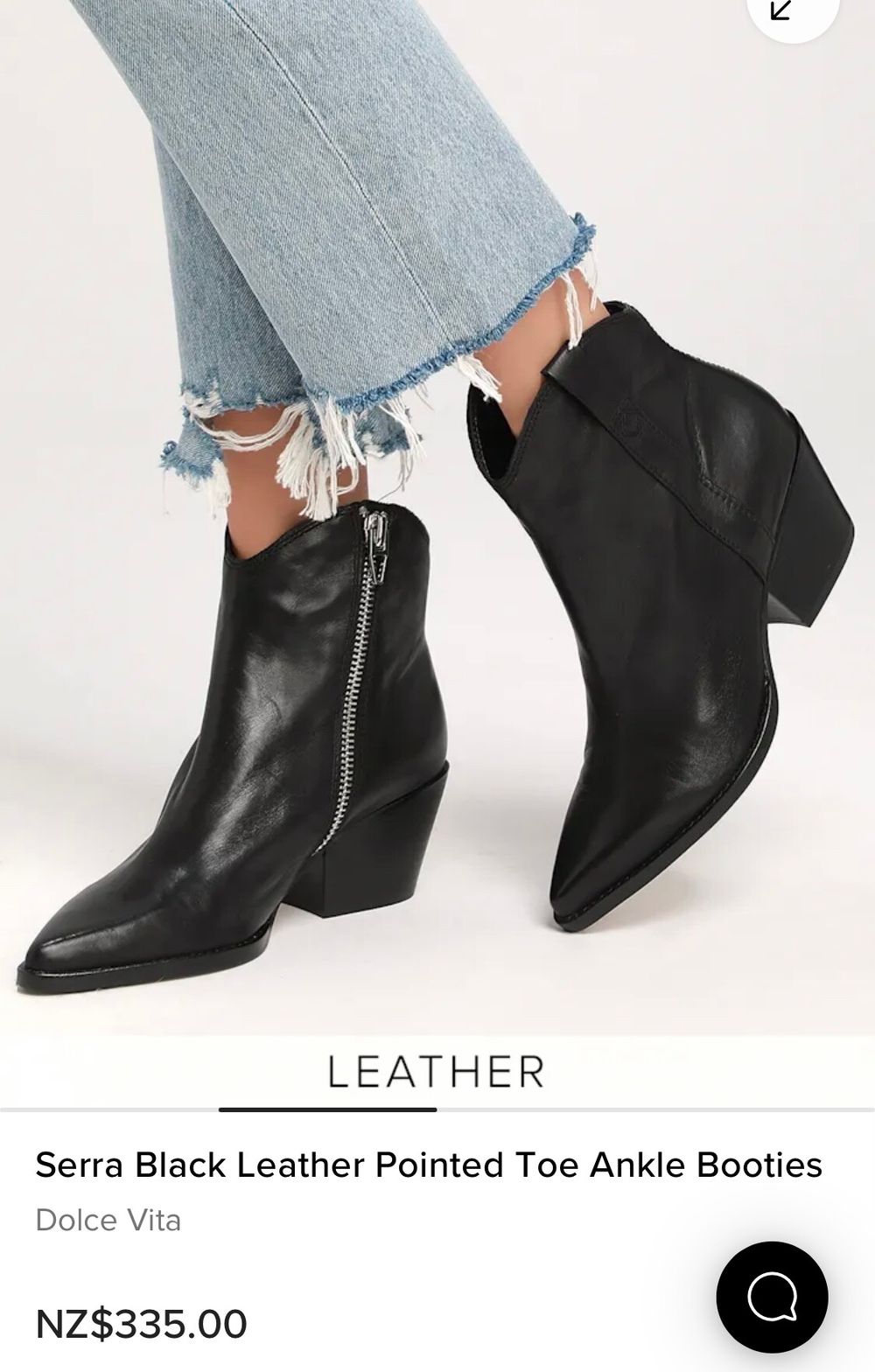 Dolce Vita Black Leather Ankle Boots