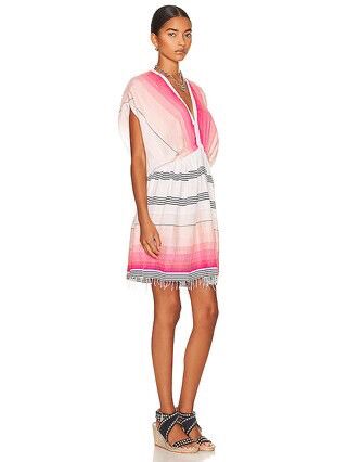 LEMLEM Zena Short Plunge Neck Dress S