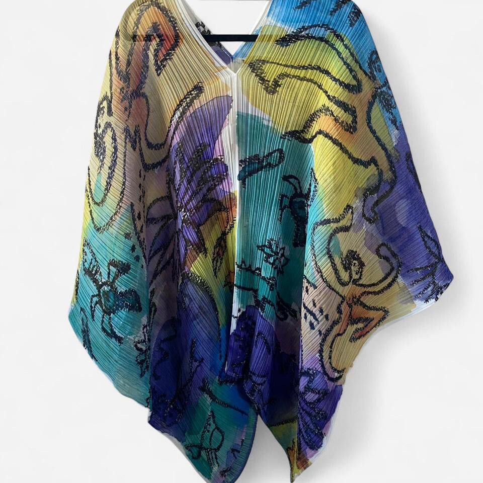 Issey Miyake Pleats Please poncho  2019 runway