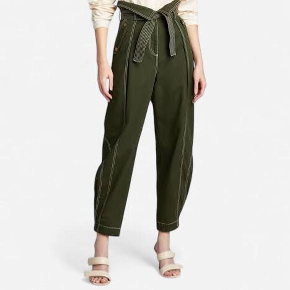 Ulla Johnson Rowen cotton pants in Forest Green