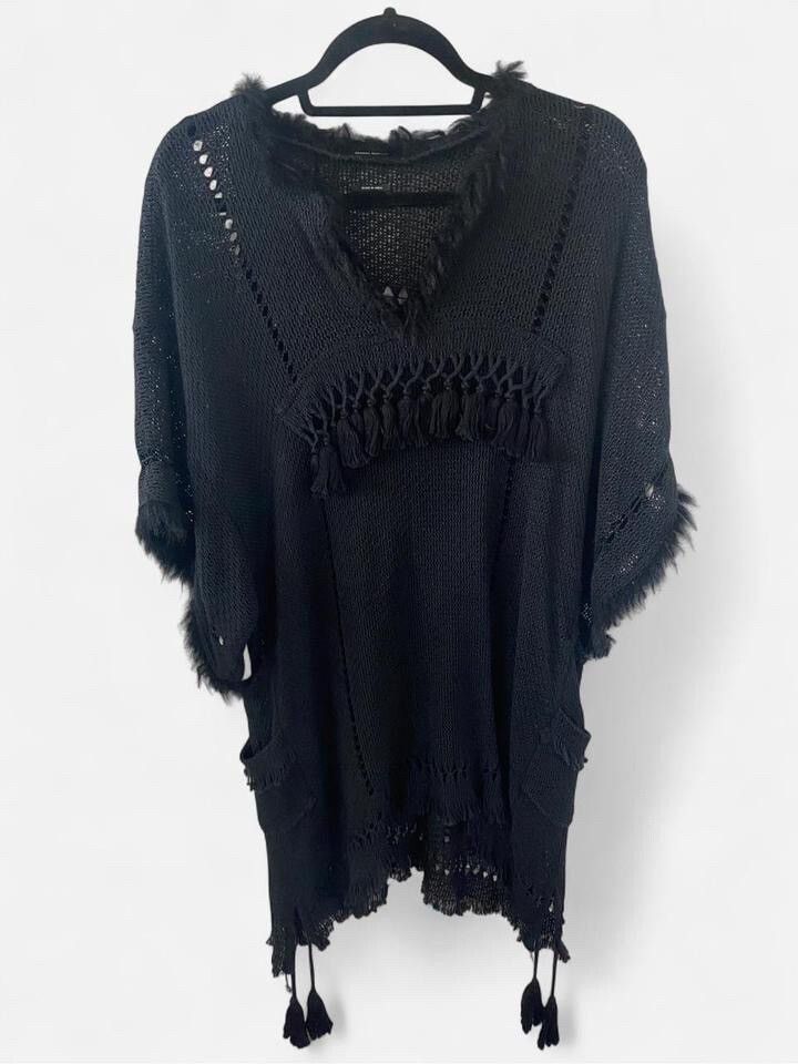 Isabel Marant Telima fringed open knit dress