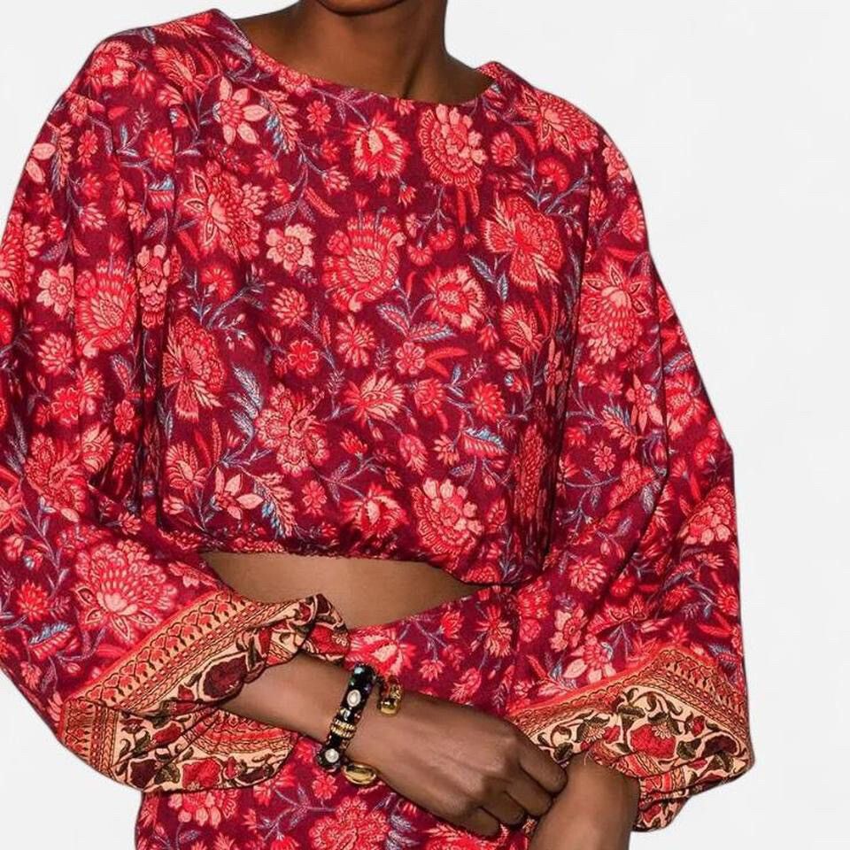 Boteh Petra floral cotton blouse  New no tags