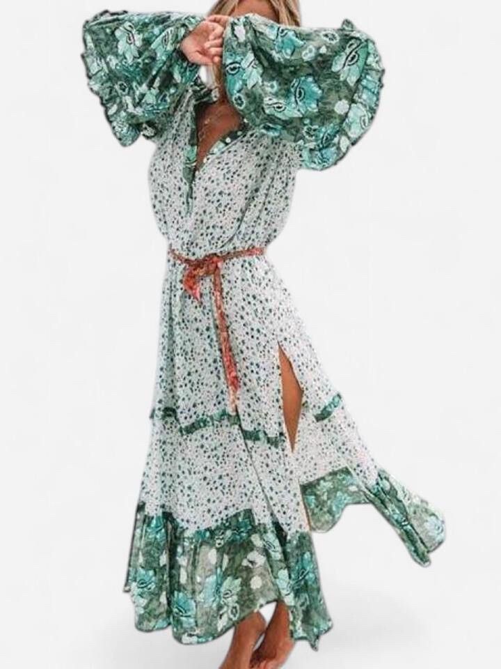 Spell & The Gypsy Winona Boho Maxi in ivy.  M