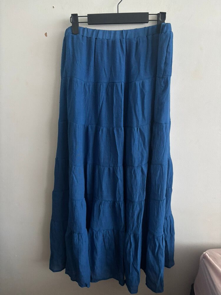Mirrou Blue Maxi Skirt