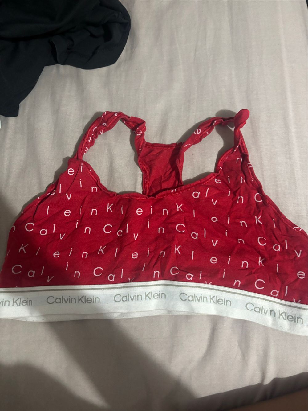 Calvin Klein Red Logo Bralette