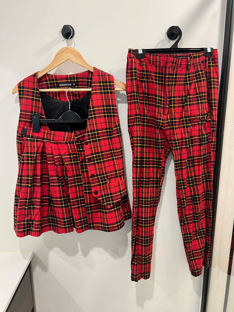 Dangerfield red tartan 3-piece set – size 8.