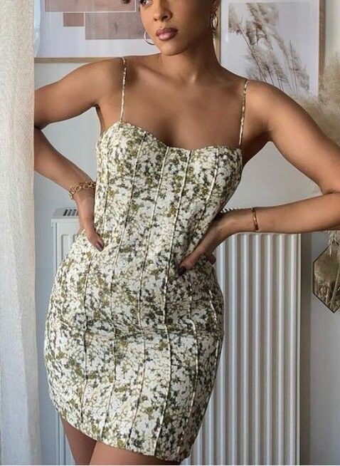 *Shona Joy* Linen Fitted Mini Dress