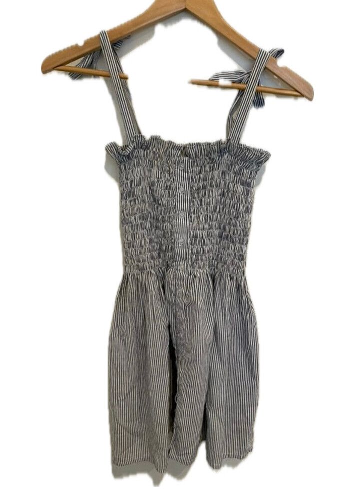 Pure Linen Striped Mini Dress
