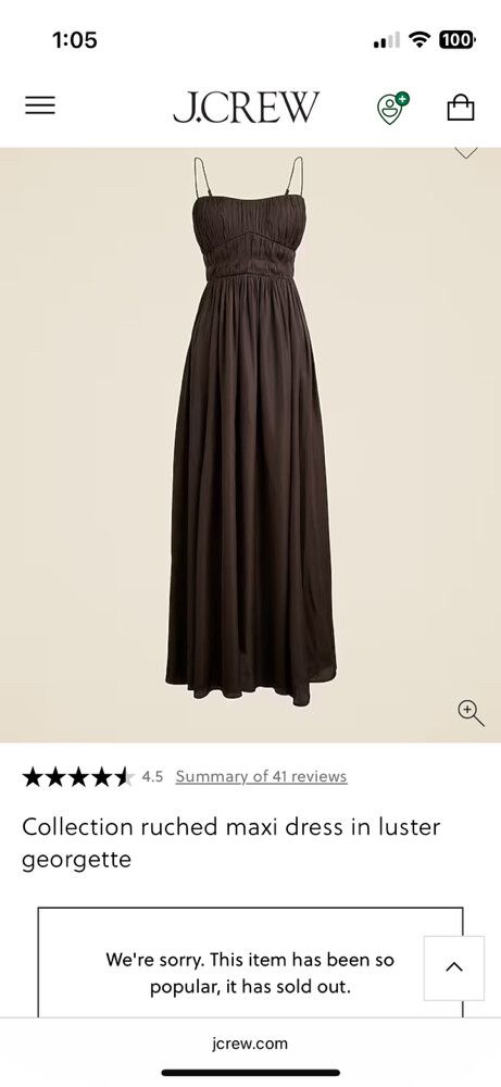 J. Crew Ruched Brown Dress