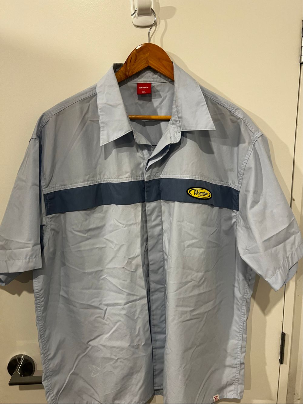 Worship Grey Short Sleeve Work Shirt