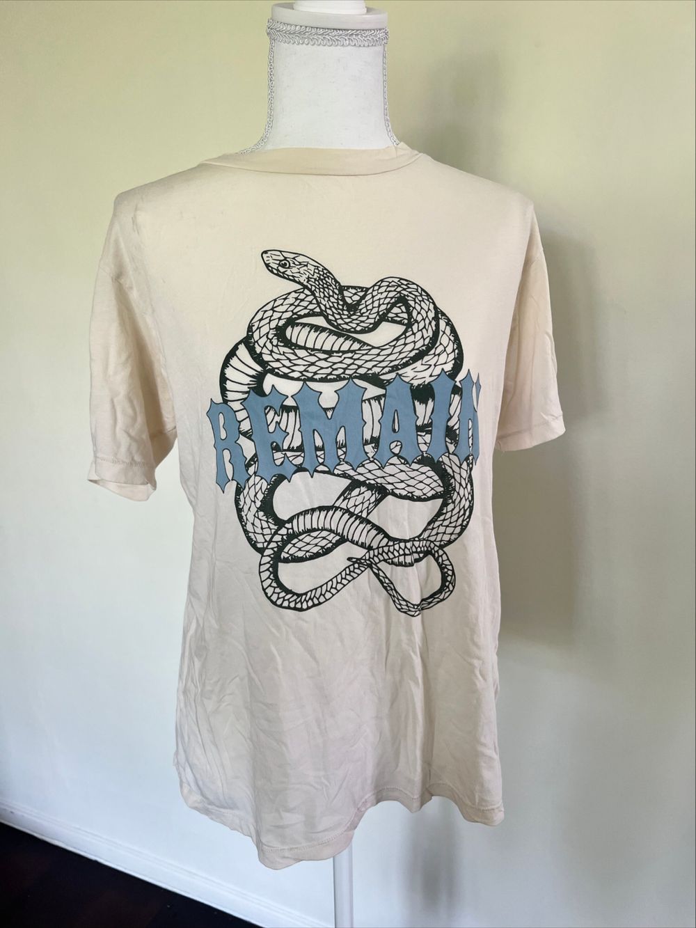 Remain Beige Snake Graphic T-Shirt