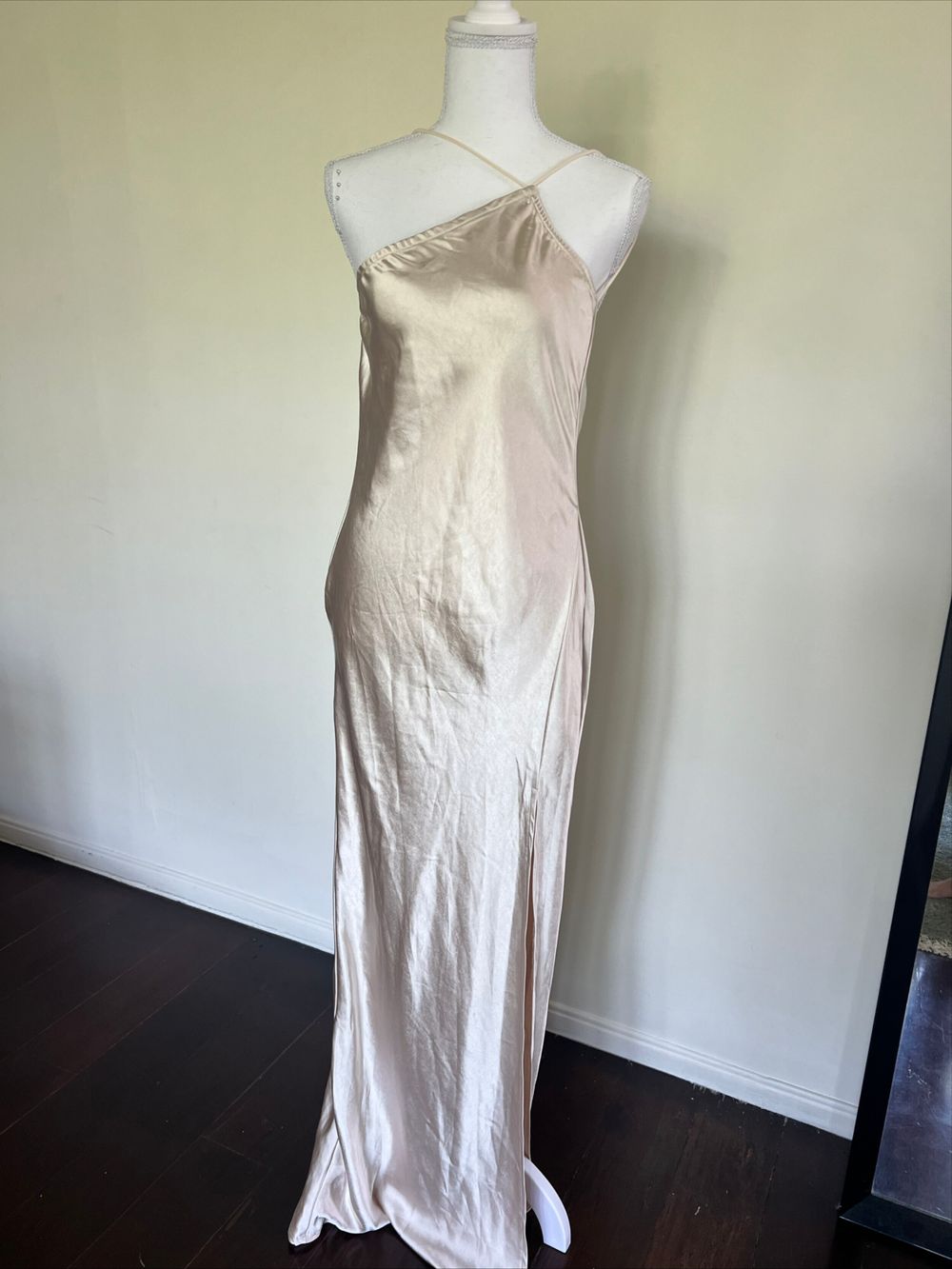 Charcoal champagne dress