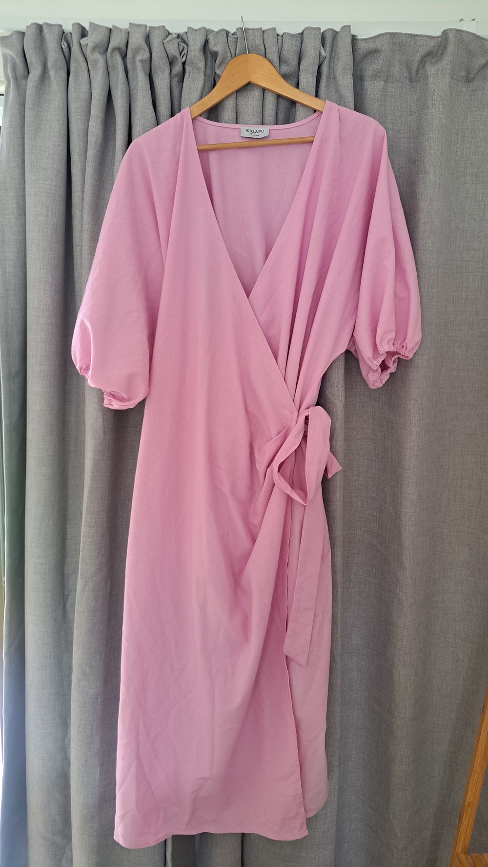 Waiapu Road Pink Wrap Dress