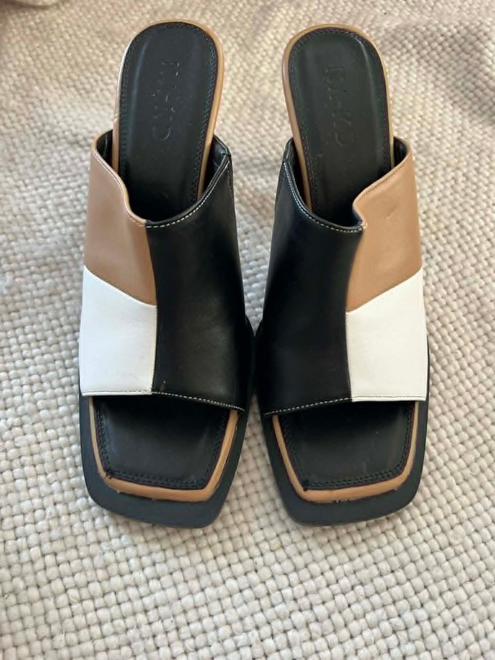 NAKD Black White Heel Mules Size 41