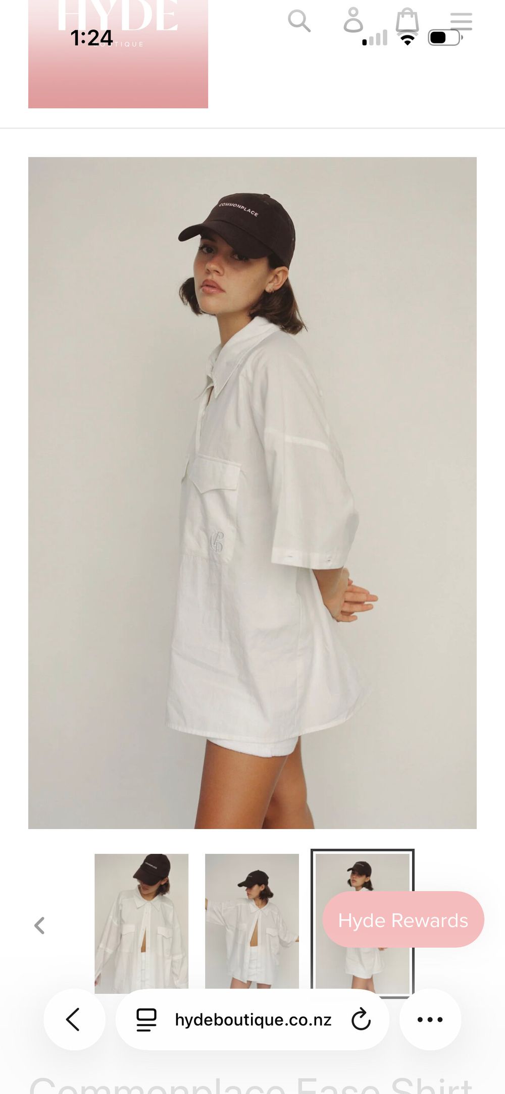 common place essentials white shirt