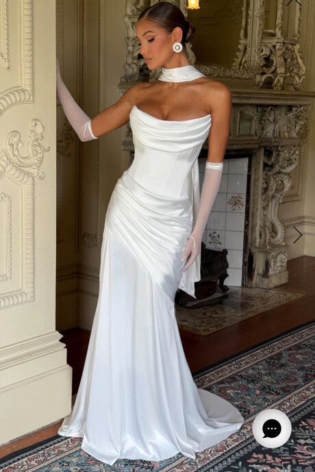 babyboo satin wedding gown