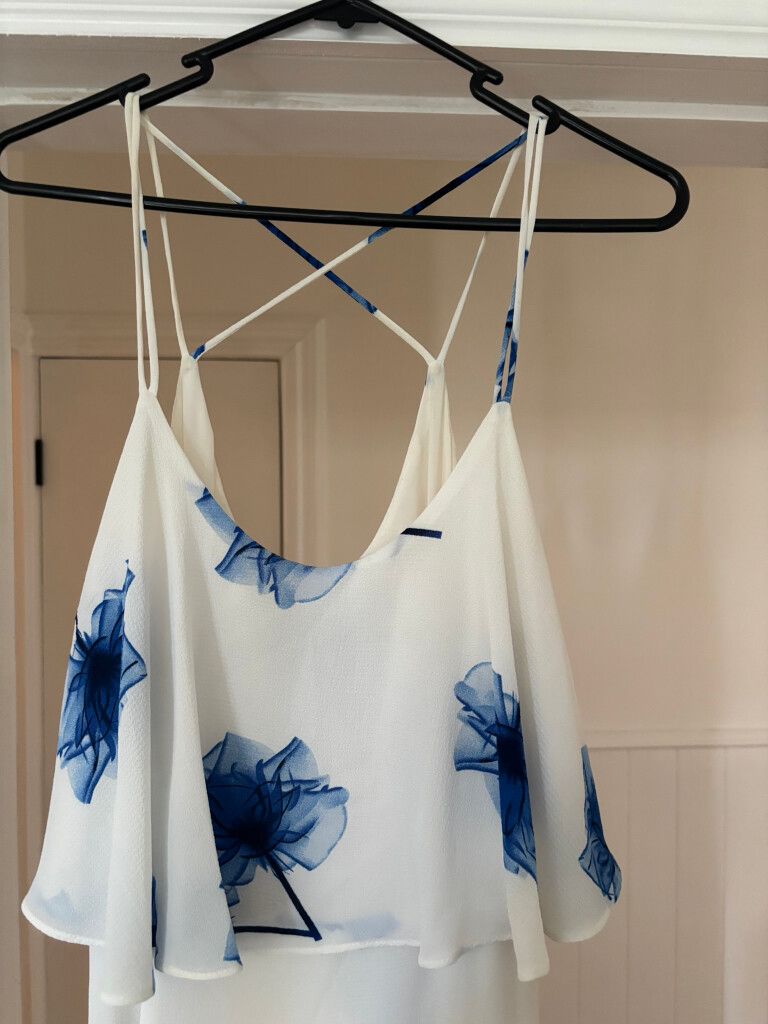 Levora Blue Floral Maxi Dress