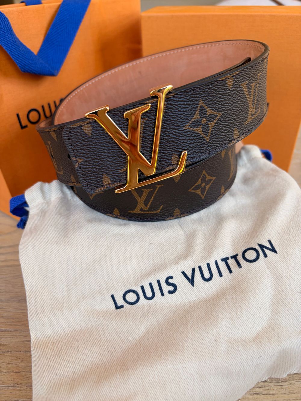 Louis Vuitton Brown Monogram Leather Belt