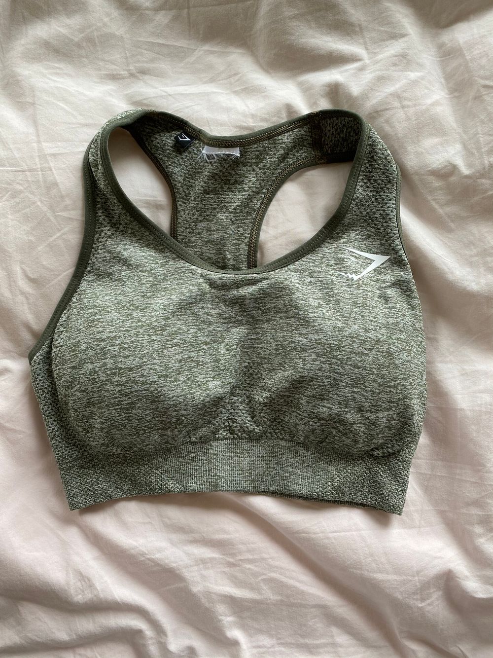 Gymshark Vital Seamless Sports Bra - Khaki Marl